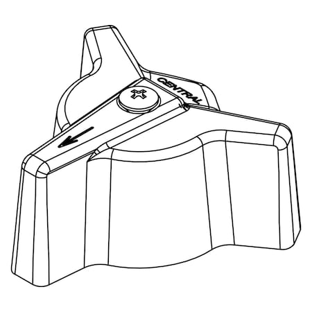 Central Brass 3-Point Lever Handle With Screw-Diverter, Polished Chrome G-521-BWD